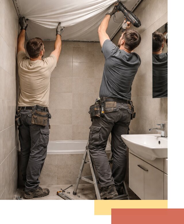 Монтаж натяжного потолка в ванной в Благовещенске быстро и качественно