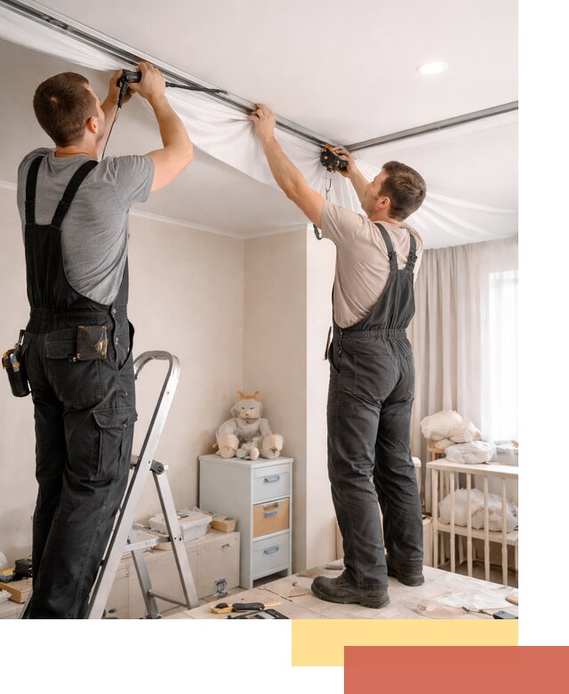 Монтаж натяжного потолка в детской комнате в Благовещенске