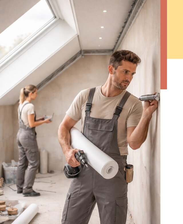 Монтаж натяжного потолка на мансарде в Благовещенске от 3635 руб. | ОТДЕЛОЧНИК-Бгв