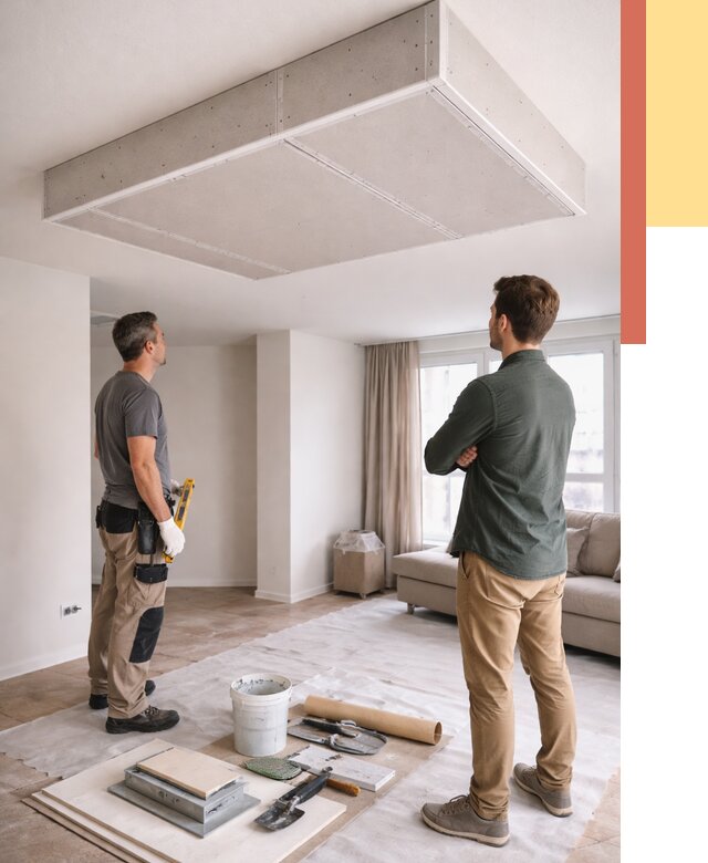 Короб на потолке из гипсокартона в Благовещенске от 2285 руб. — монтаж и услуги под ключ | ОТДЕЛОЧНИК-Бгв