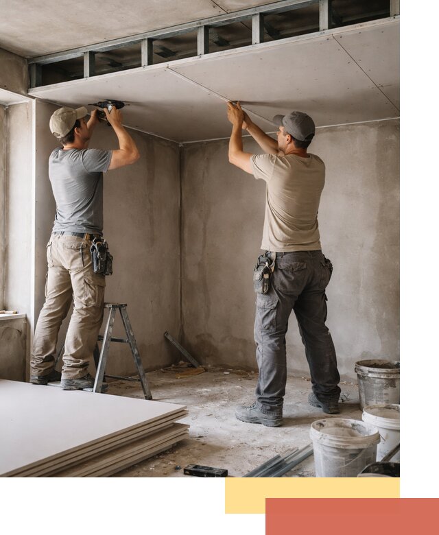 Короб из гипсокартона на потолке под ключ в Благовещенске