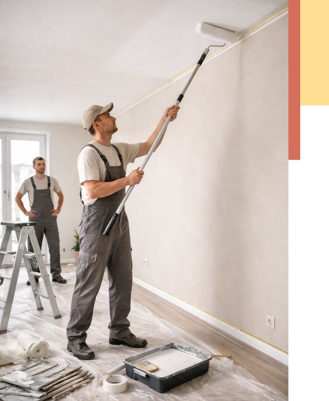 Покраска потолка из гипсокартона в Благовещенске от 4674 руб./м2 — услуги под ключ | ОТДЕЛОЧНИК-Бгв