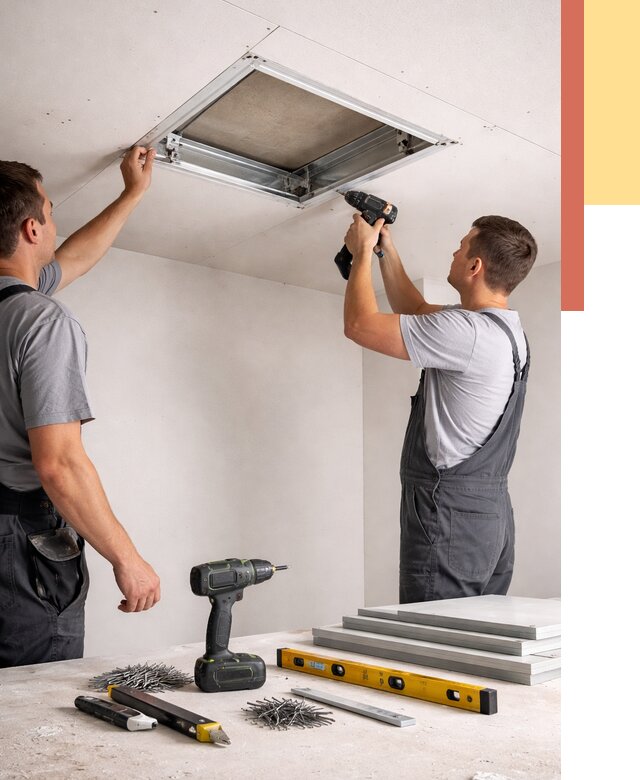 Установка люка в потолок ГКЛ в Благовещенске от 2597 руб. под ключ | ОТДЕЛОЧНИК-Бгв