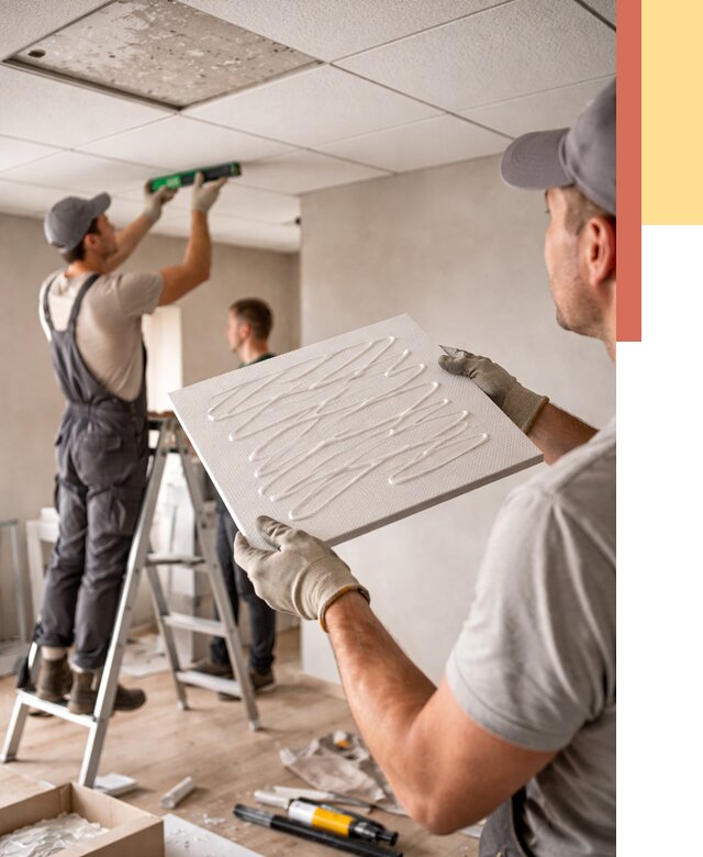 Монтаж потолочной плитки в Благовещенске от 4674 руб. — быстро и недорого | ОТДЕЛОЧНИК-Бгв