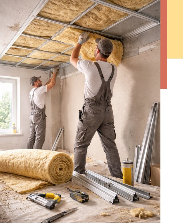 Утепление потолка в Благовещенске от 7478 руб/м2 — недорого, быстро, под ключ | ОТДЕЛОЧНИК-Бгв